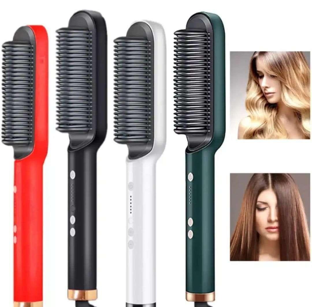 2 in 1 Hair Straightener and Curler -Professional Hair Straightener Brush and Comb for Salon-Quality Results – Hair Style